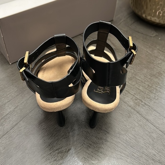 FRANCO SARTO RINE 2 WOMENS LEATHER ANKLE STRAP HEELS - Picture 6 of 7